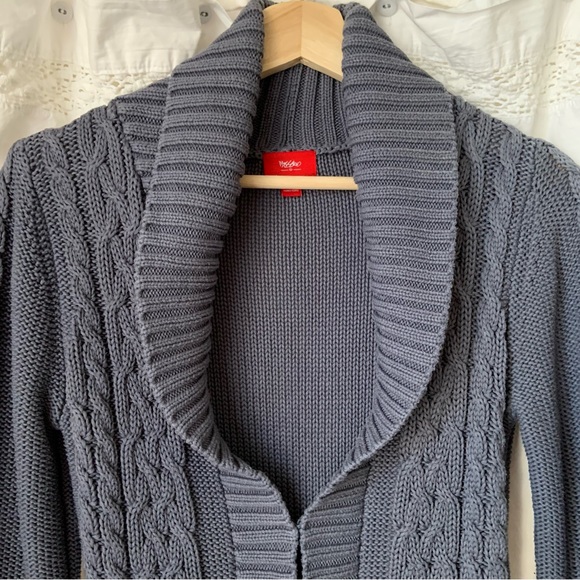 Mossimo Knitted Cardigan 100% Cotton Size Medium Slate Gray / Women’s Cardigan. - Picture 3 of 17